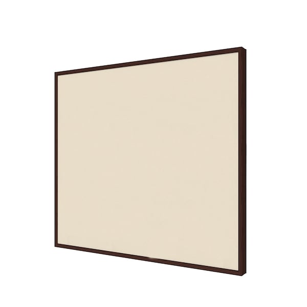 Bulletin Board, Fabric, 4 ft H x 8 ft W, Espresso Modern Frame, Beige